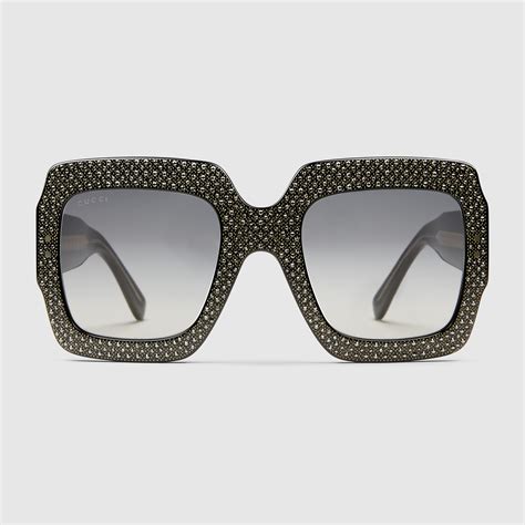 gucci square sunglasses rhinestones|gucci original sunglasses.